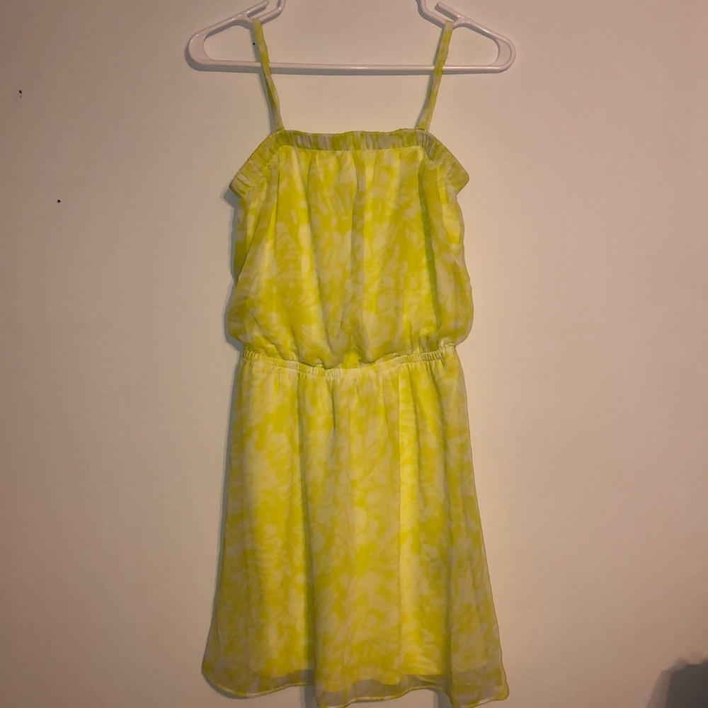 Bright yellow sun dress w/ removable straps